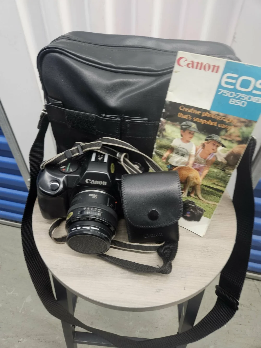 Canon SLR Film Camera Kit in Black with Lens and Case